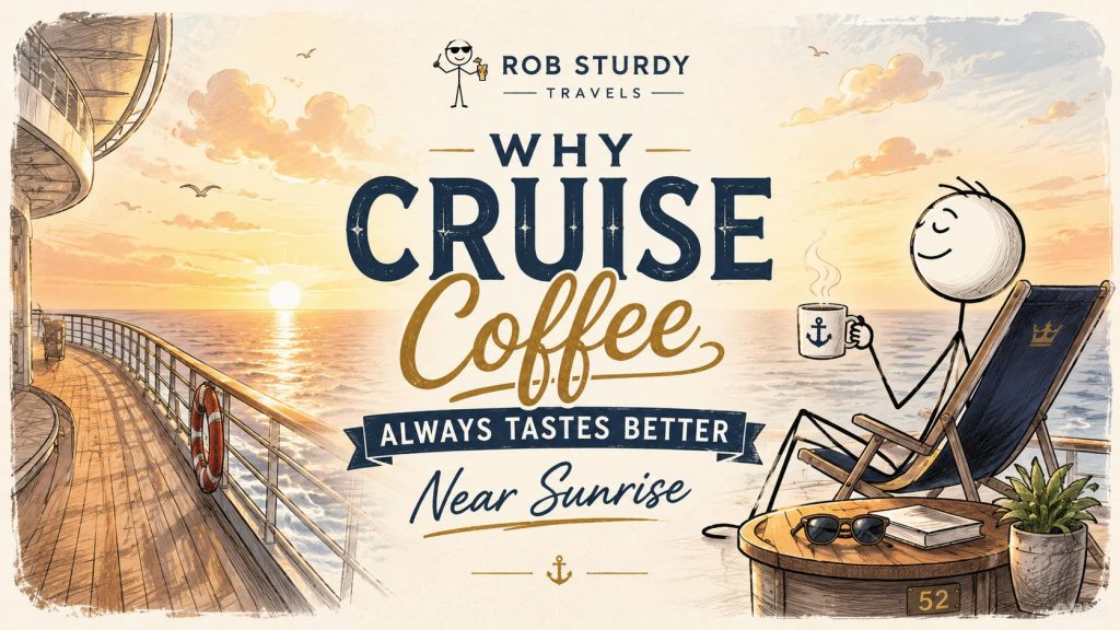 Cruising into sunrise with coffee