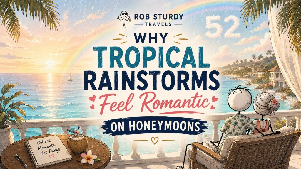 Tropical rainstorm honeymoon vibes