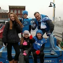 Detroit Lions fans celebrating together